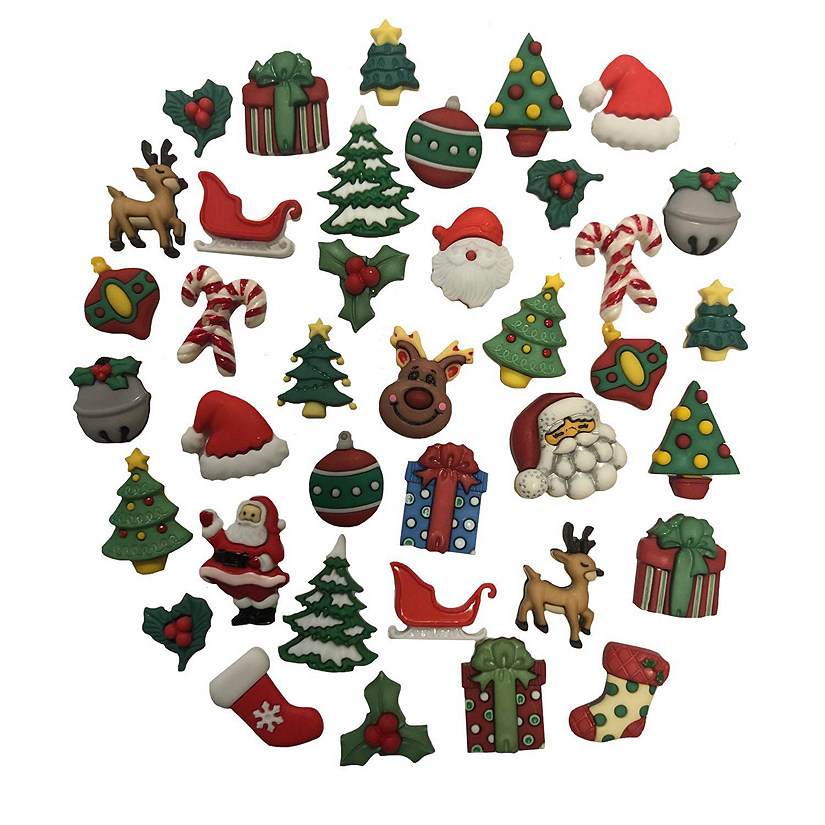 Buttons Galore Christmas Button Super Value Pack for Craft & Sewing DIY Projects Image