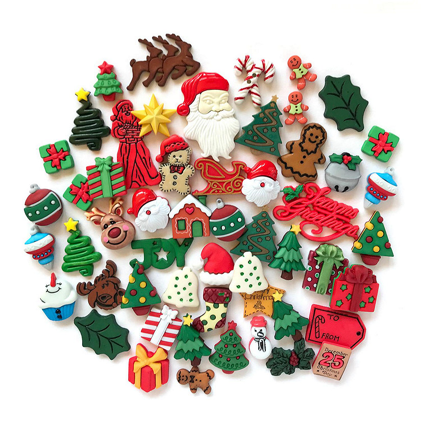 Buttons Galore Christmas Button Super Value Pack for DIY Craft and Sewing Projects Image