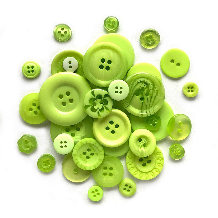 Buttons Galore Colorful Craft & Sewing Buttons - Spring Green - 8 oz. Image