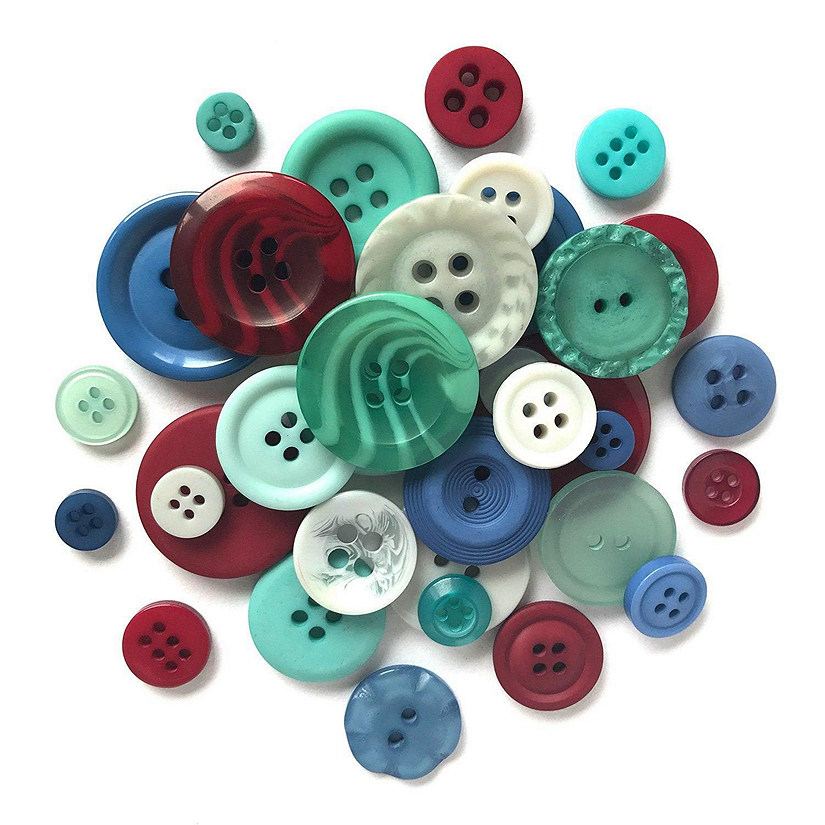Buttons Galore Colorful Craft & Sewing Buttons - Winter Wonderland - 8 oz. Image