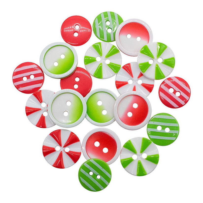 600-700Pcs Christmas Craft Buttons Mixed Red Green White Button for Crafts Assor