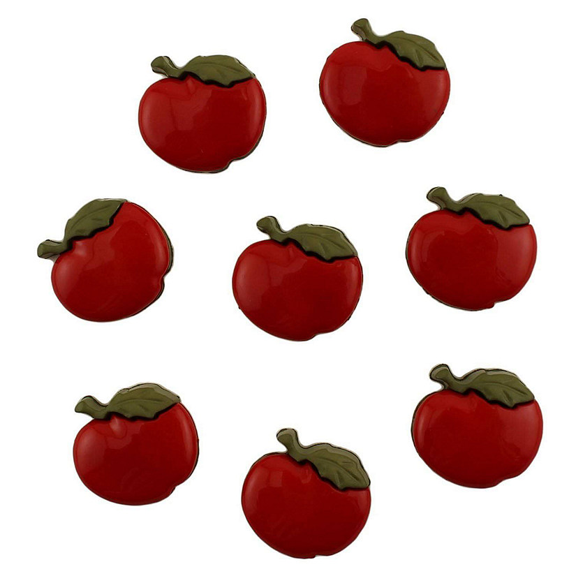 Buttons Galore Craft &amp; Sewing Buttons - Apples  - 24 Buttons Image