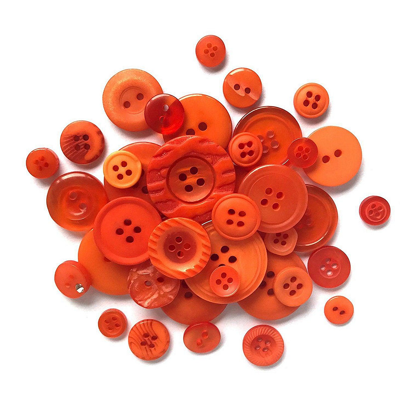Buttons Galore Craft & Sewing Buttons - Orange  - 8 oz. Image