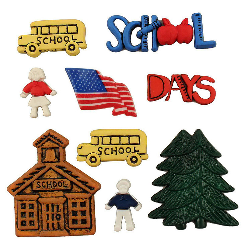 Buttons Galore Craft & Sewing Buttons - School Days -27 Buttons Image