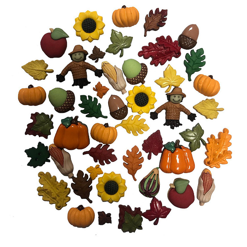 Buttons Galore Fall Assortment Craft &amp; Sewing Button Super Value Pack - 50 Buttons Image