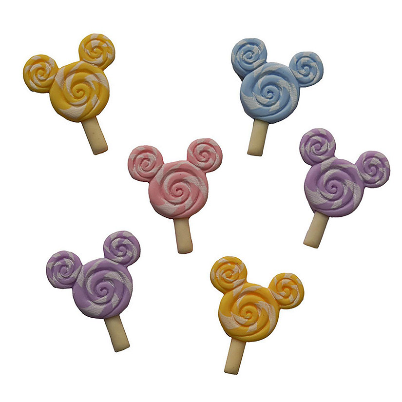Buttons Galore Flatback Embellishments for Crafts - Mouse Ear Lollipops - 18 Pieces Image