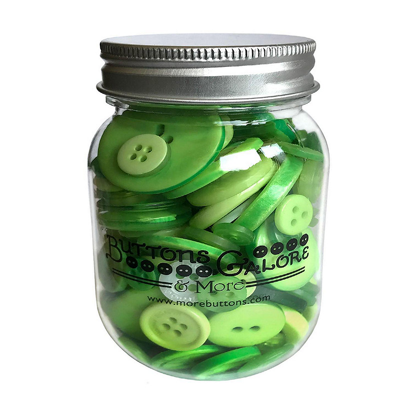Buttons Galore Greenery Craft & Sewing Buttons in Mason Jar - 3.5 oz Image