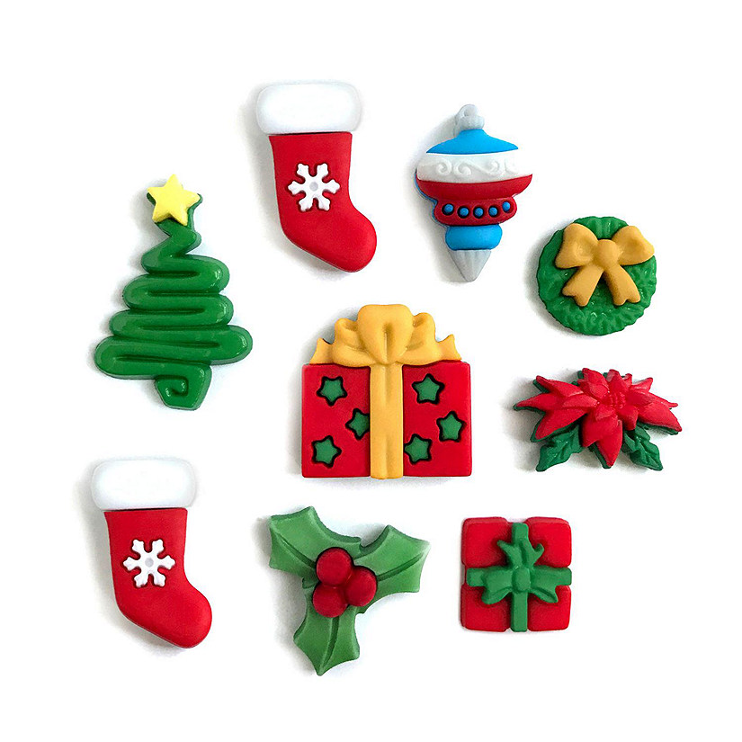 Buttons Galore Hung with Care Christmas Craft Buttons - 27 Sewing & Craft Buttons Image
