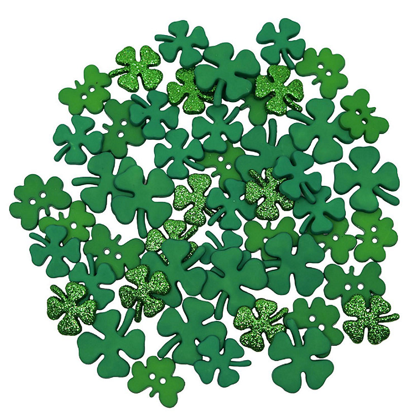Buttons Galore Shamrock Assortment Button Super Value Pack for DIY Craft and Sewing Projects - 50 Buttons Image