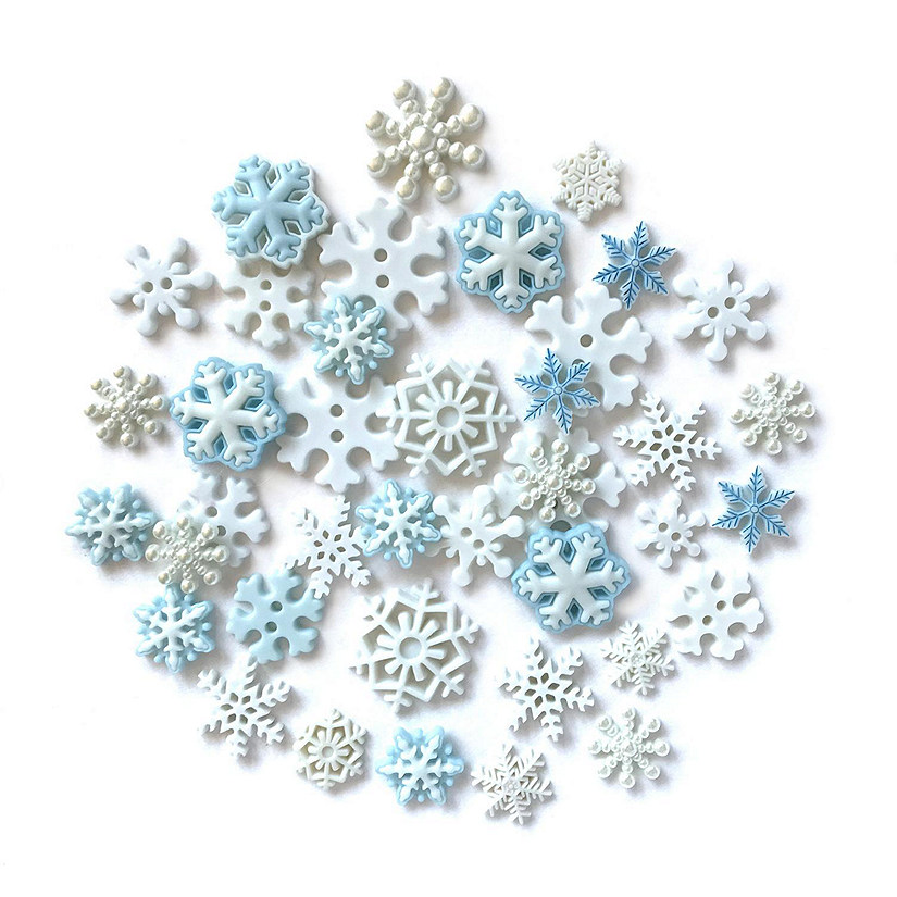 Buttons Galore Snowflake Button Super Value Pack for DIY Craft and Sewing Projects. .5-1 Inch Buttons Image
