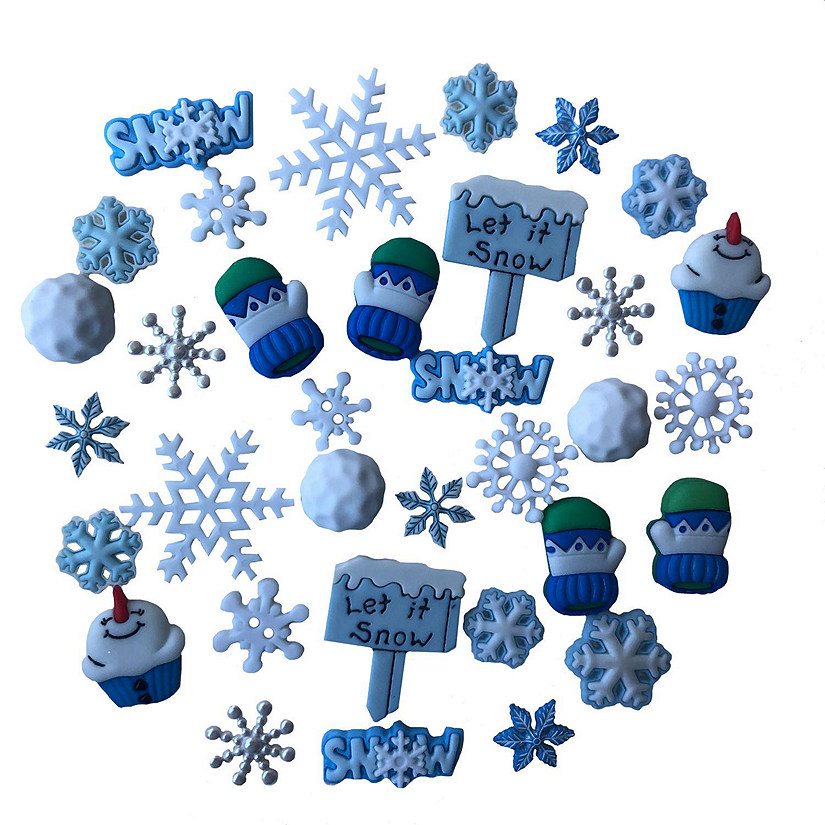 Buttons Galore Winter Christmas Button Super Value Pack for DIY Craft and Sewing Projects Image