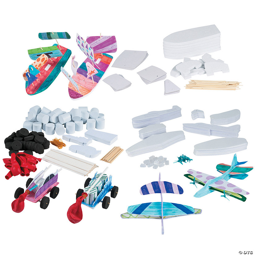 Buy All & Save DIY STEAM Transportation Activity Learning Challenge Kits - 30 Pc. Image