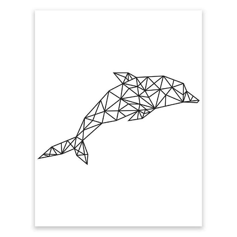 BW Origami Dolphin 8.5x11 Image