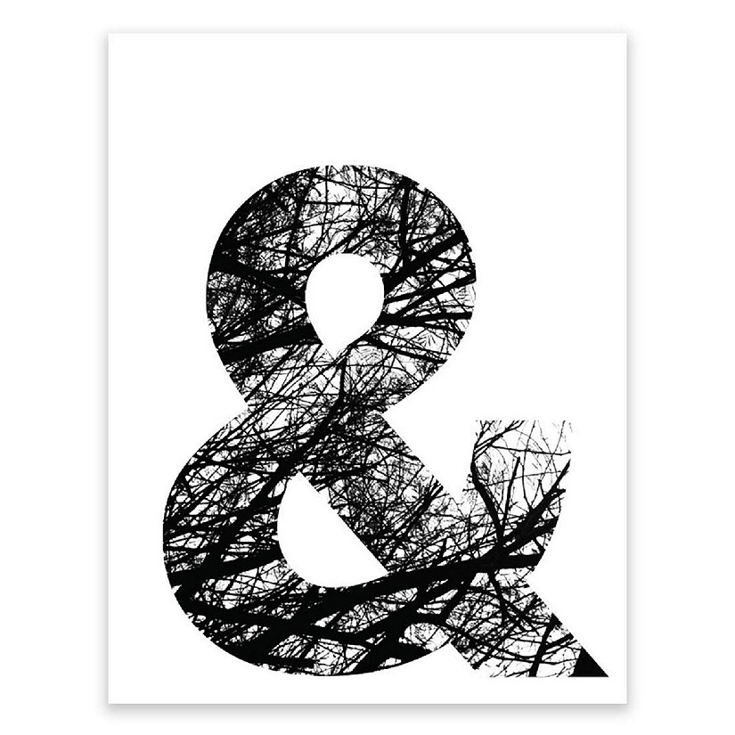 BW Tree Branches Ampersand 8.5x11 Image