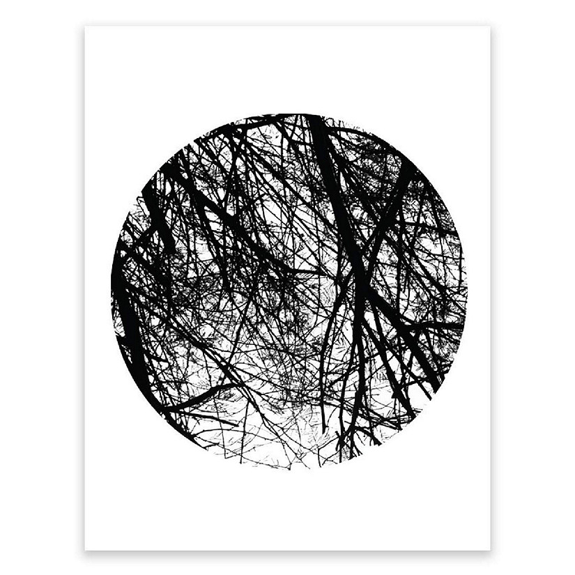 BW Tree Branches Circle 8.5x11 Image