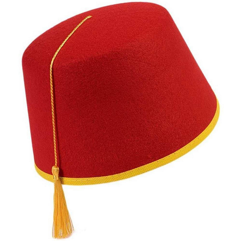 Bye Bye Birdie Felt Red Fez Adult Costume Hat Image