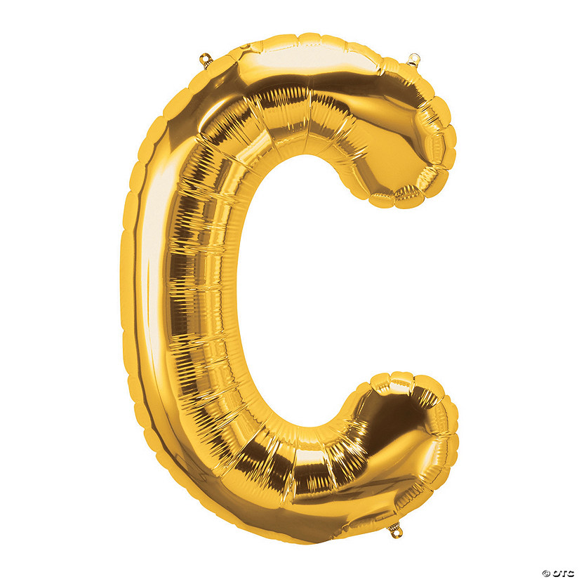 C Gold Letter 34" Mylar Balloon Image
