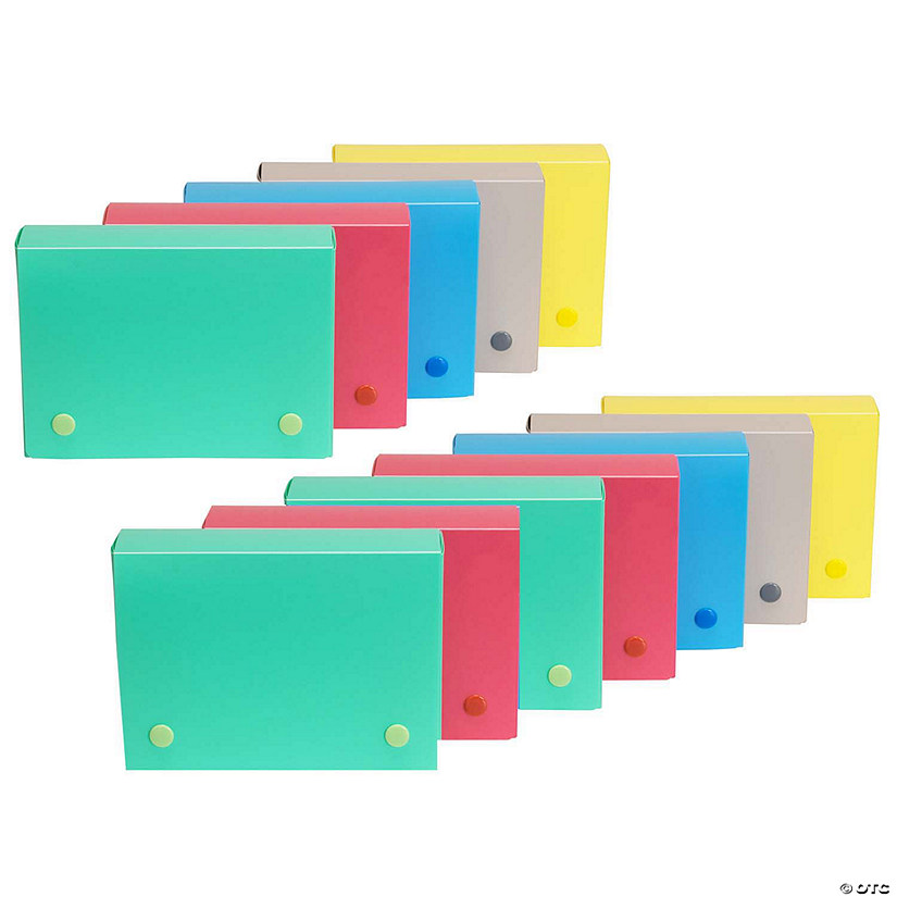 C-Line 4" x 6" Index Card Case, Assorted Tropic Tones, Pack of 12 Image