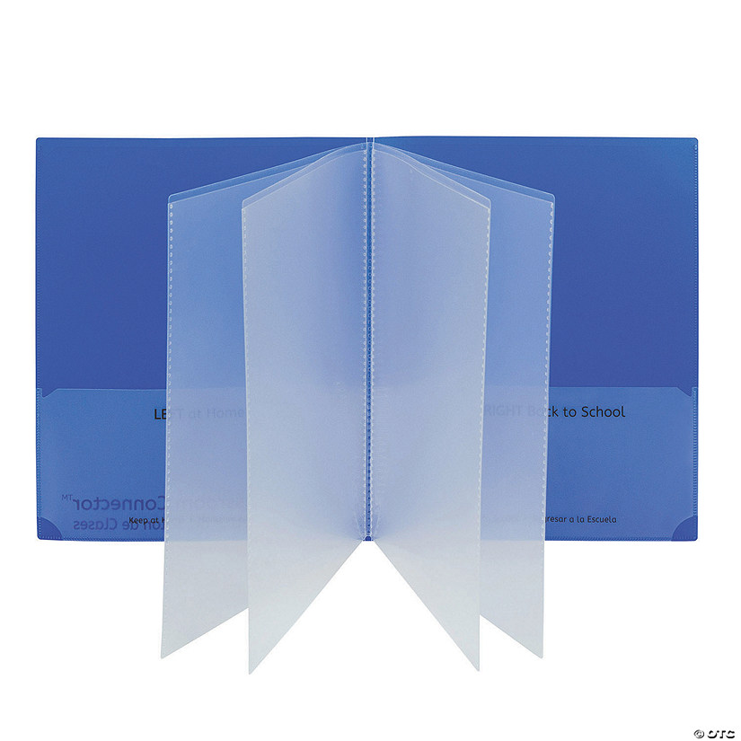 C-Line&#174; Classroom Connector&#8482; Multi-Pocket Folders, Blue, Box of 15 Image