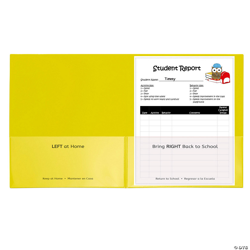 C-Line Classroom Connector School-To-Home Folders, Yellow, Box of 25 Image