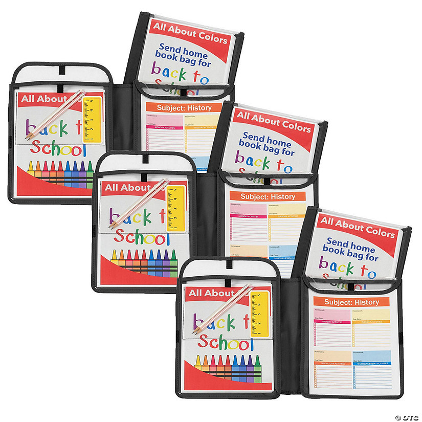 C-Line Homework Connector Folder, Black, Pack of 3 Image