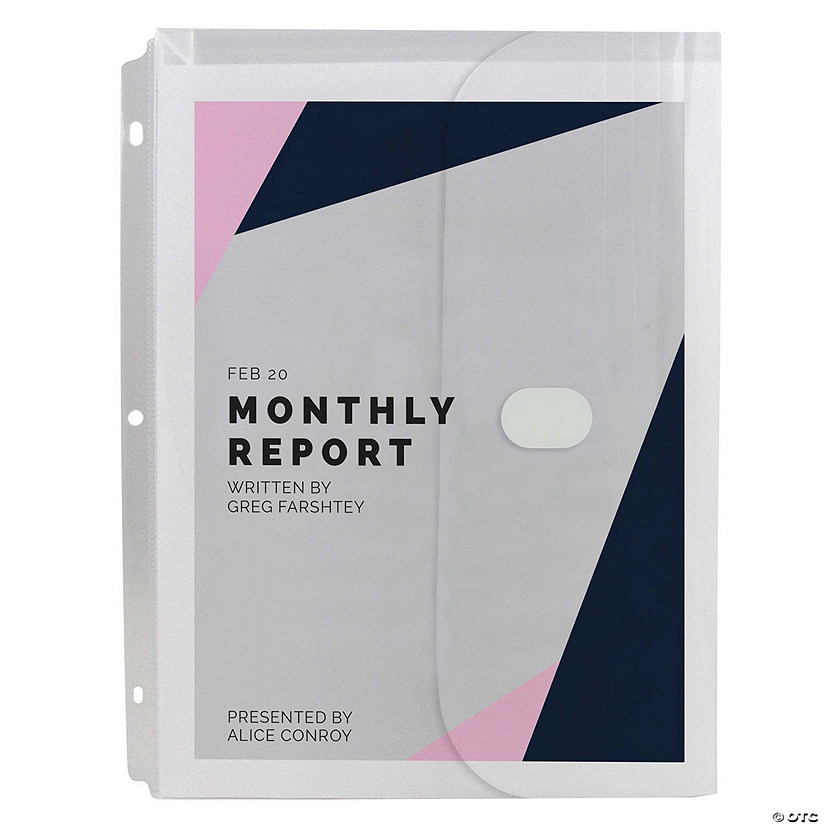 C-Line Super Heavyweight Poly Binder Pockets, Clear, Side Loading, 11" x 8.5", Pack of 10 Image