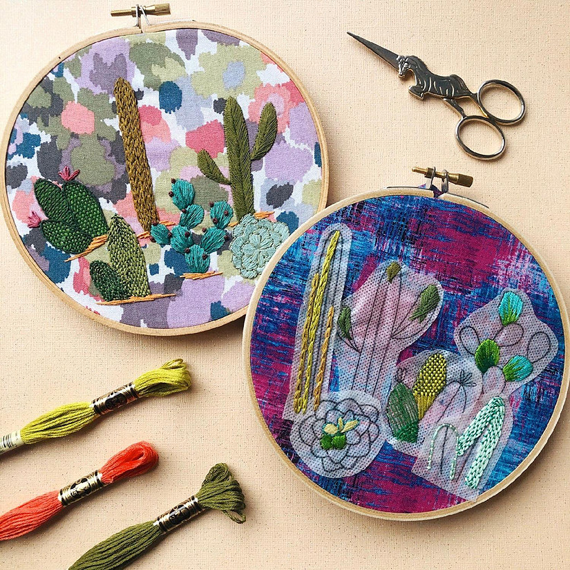 Cacti - Peel Stick and Stitch Hand Embroidery Patterns Image