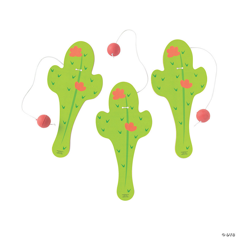 Cactus Paddleball Games - 12 Pc. Image