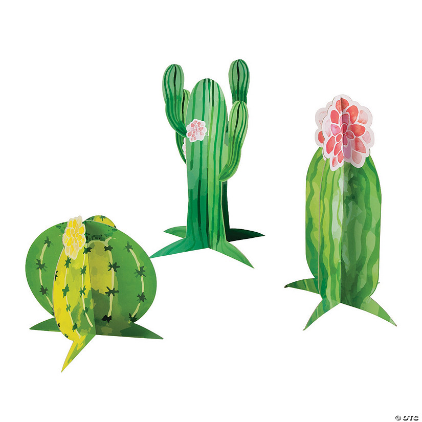 Cactus Party Centerpieces - 3 Pc. Image