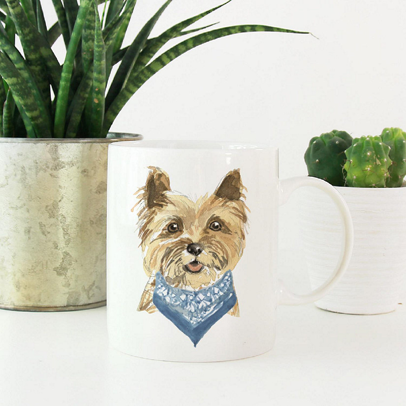 Cairn Terrier Blue Scarf Ceramic Mug Image