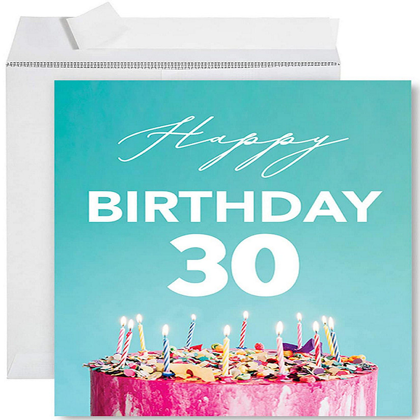 Cake Candles 30th Jumbo 8.5x11IN Image