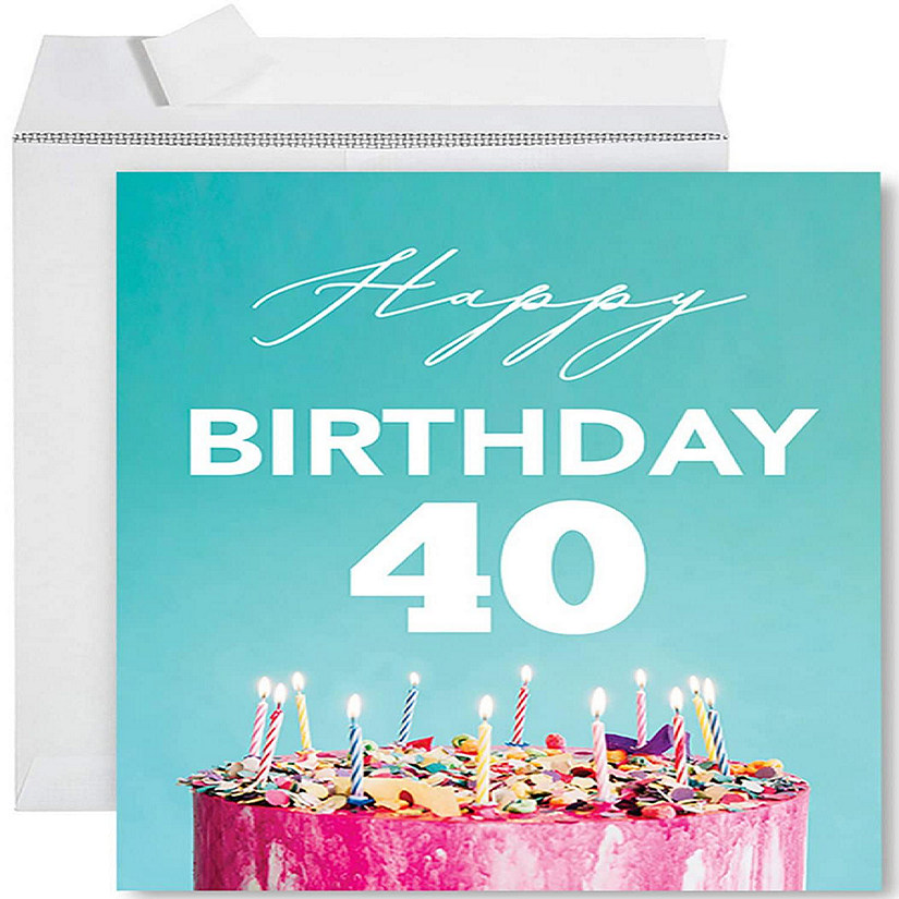 Cake Candles 40th Jumbo 8.5x11IN Image