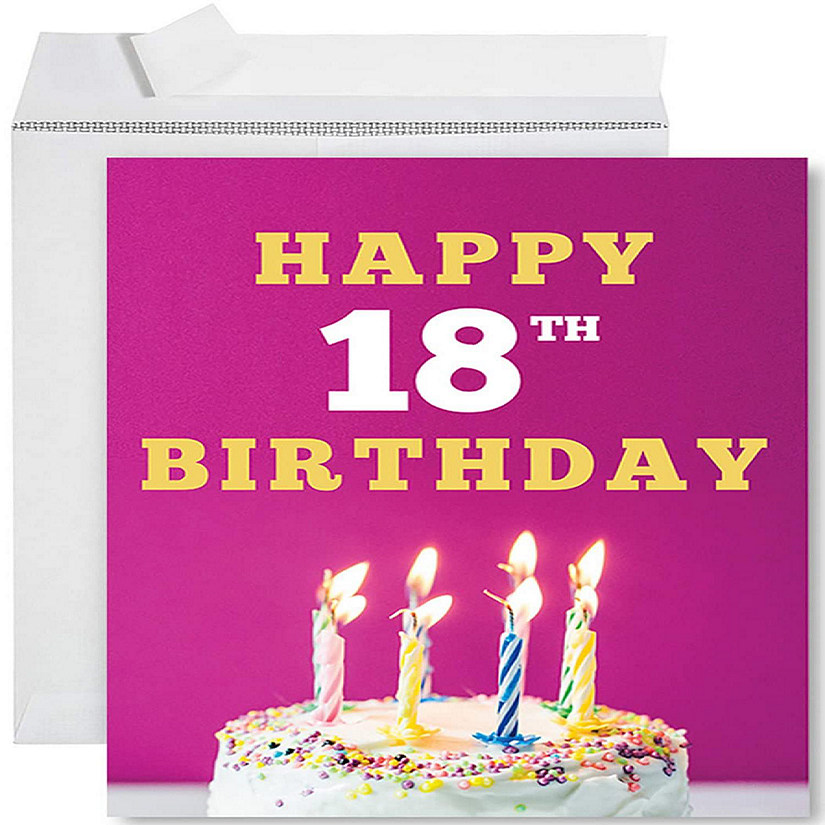Cake Design 18th Jumbo Card 8.5x11IN Image