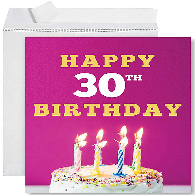 Cake Design 30th Jumbo Card 8.5x11IN Image