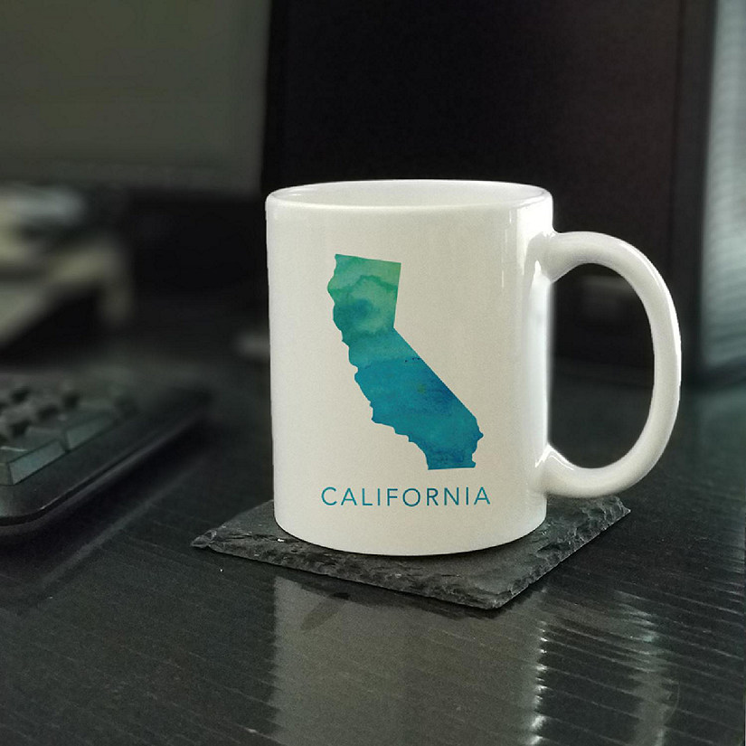 California Aqua Blue Water Ceramic Mug Image