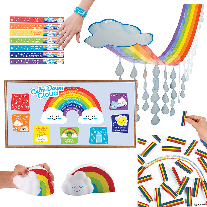 Calm Down Cloud Classroom Corner Decorations & Handout Kit - 141 Pc. Image