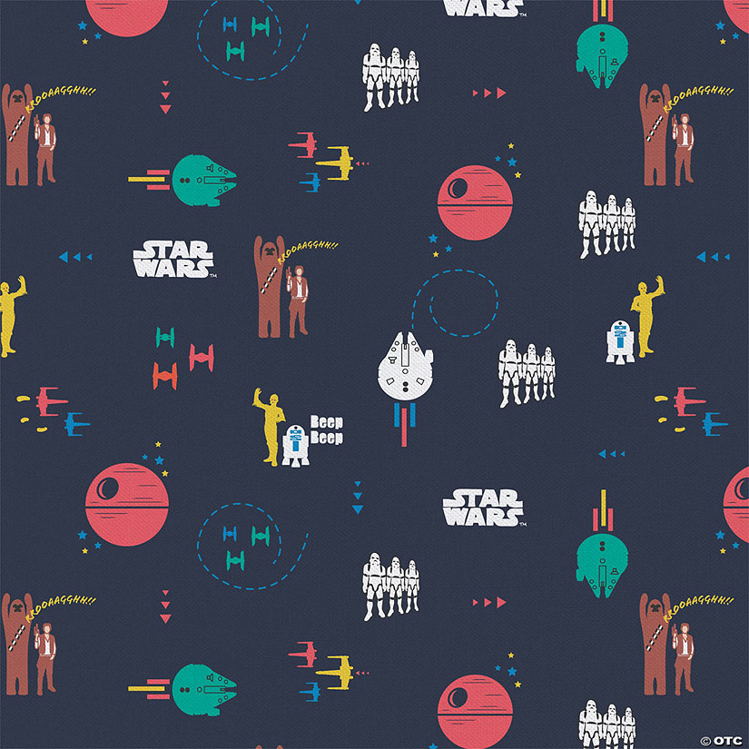 Camelot Cotton Fabrics Star Wars Precut 2yd Paper Imagery Image