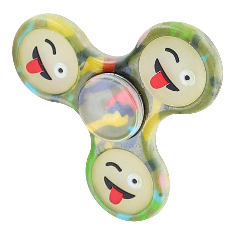 Camo Emoji Fidget Spinner  Smiley Image