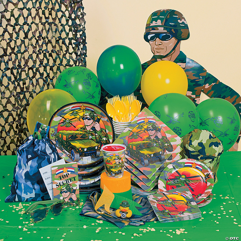 Camouflage/Army Deluxe Party Pack Discontinued