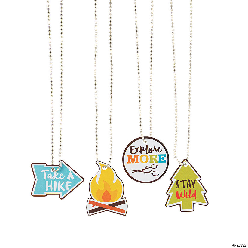 Camp Dog Tag Necklaces - 12 Pc. Image