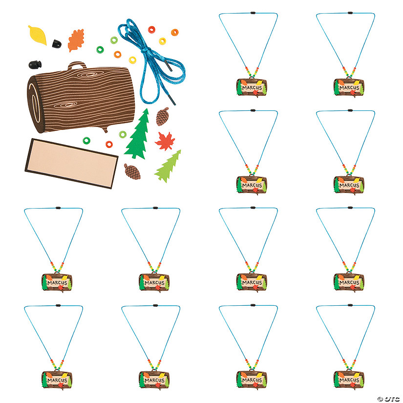 Camp Name Tag Necklace Craft Kit Makes 12 Oriental Trading