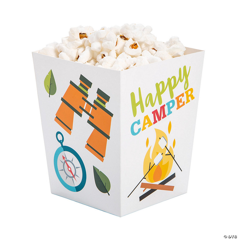 Camp Party Popcorn Boxes - 24 Pc. Image