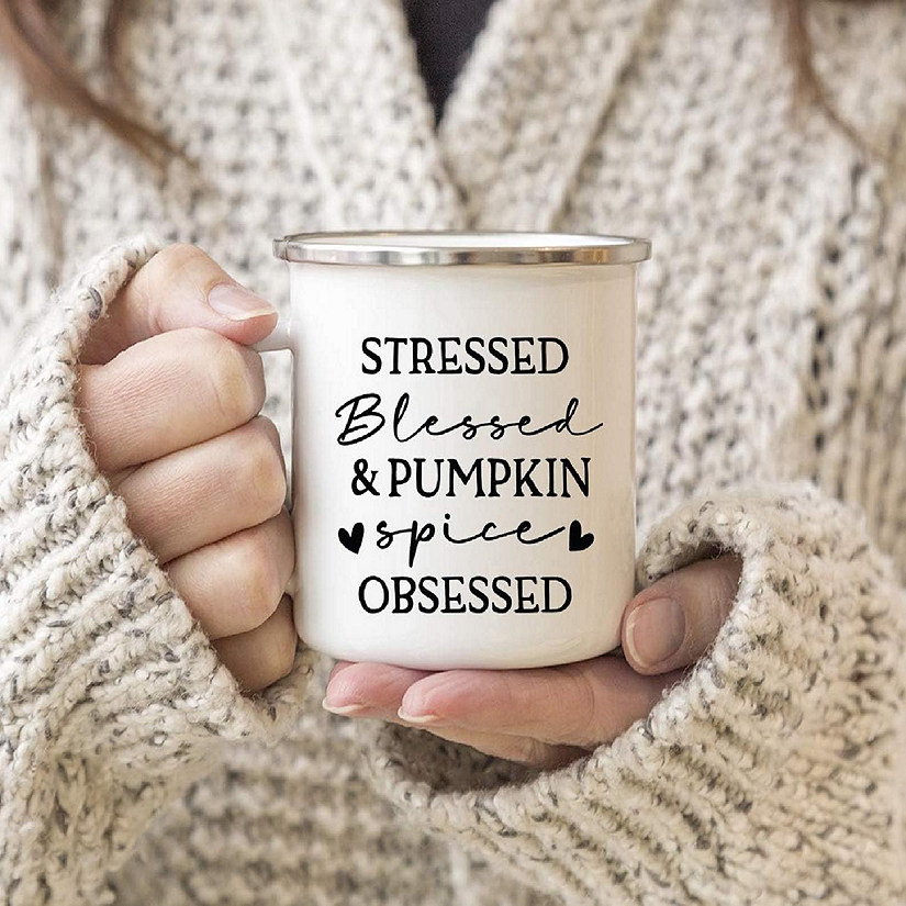 Campfire Mug Stressed Blessed &amp; Pumpkin Image