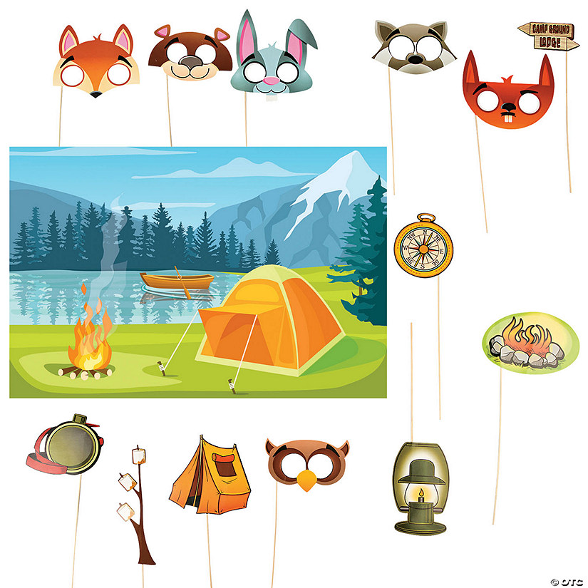 Camping Photo Booth Kit - 16 Pc. Image