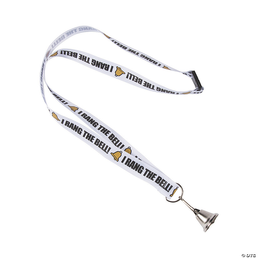 Cancer Awareness Breakaway Lanyards with Bell - 6 Pc. Image