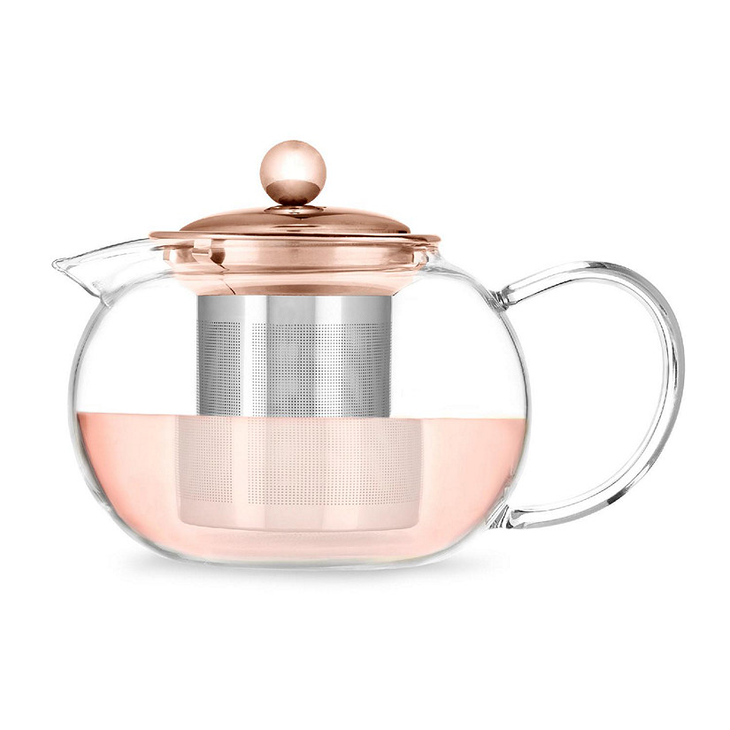 Candace&#8482; Rose Gold Glass Teapot & Infuserp Image