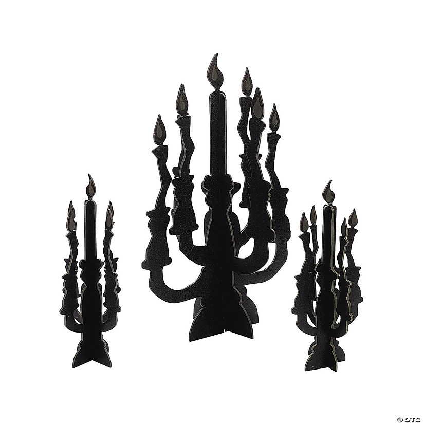 Candelabra Centerpieces with Glow-in-the-Dark Flames - 3 Pc. Image