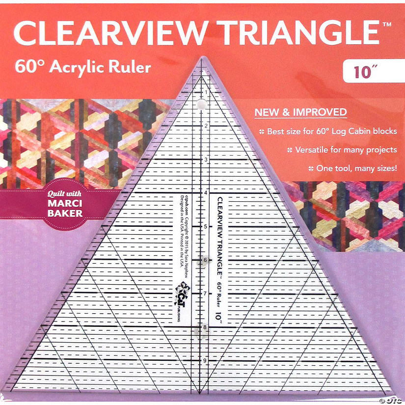 C&T Publishing Ruler Clearview Triangle 60 Degree 10"&#160; &#160;&#160; &#160; Image