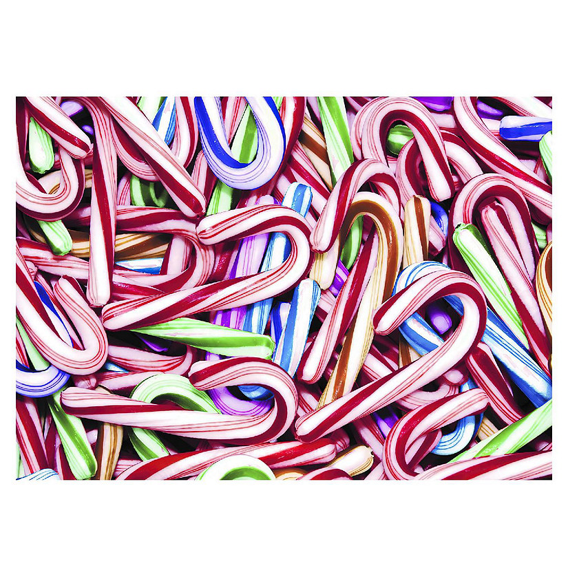 Candy Cane Collage 1000 Piece Jigsaw Puzzle Image
