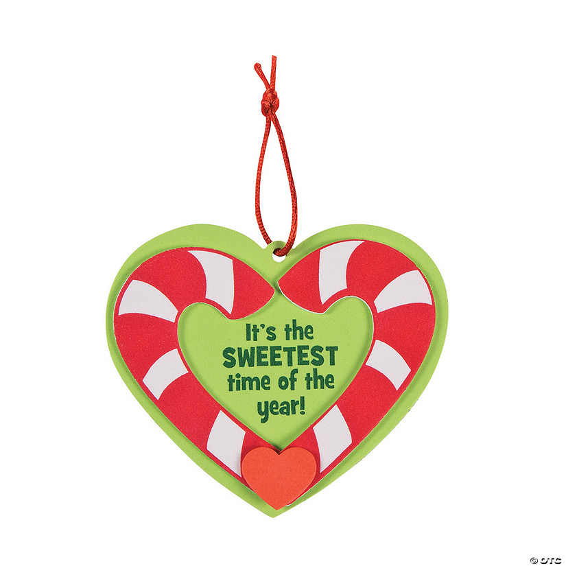 Candy Cane Heart Ornament Craft Kit Discontinued